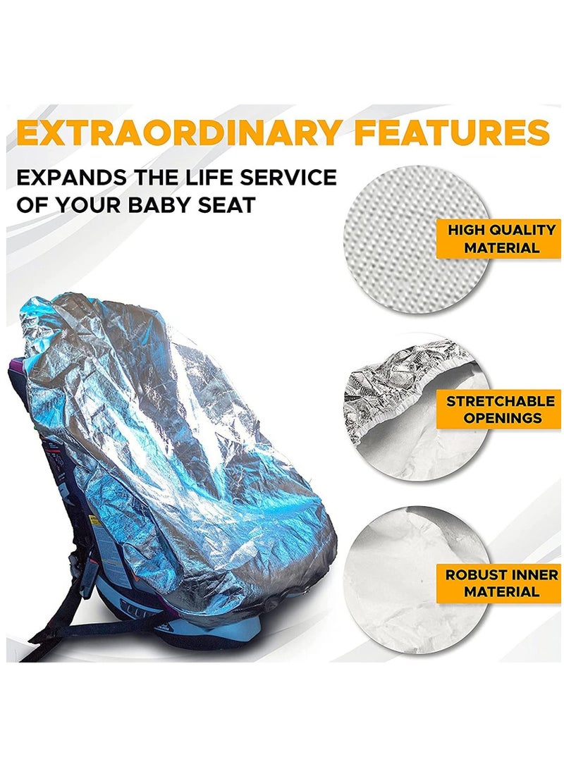Y&D Baby Car Seat Sun Shade Cover, Infant Seats Heat Protector Keeps Your Toddler at a Cool Temperature, Covers, and Blocks Out & Sun, Reflective Covers For Seats. - Image 4