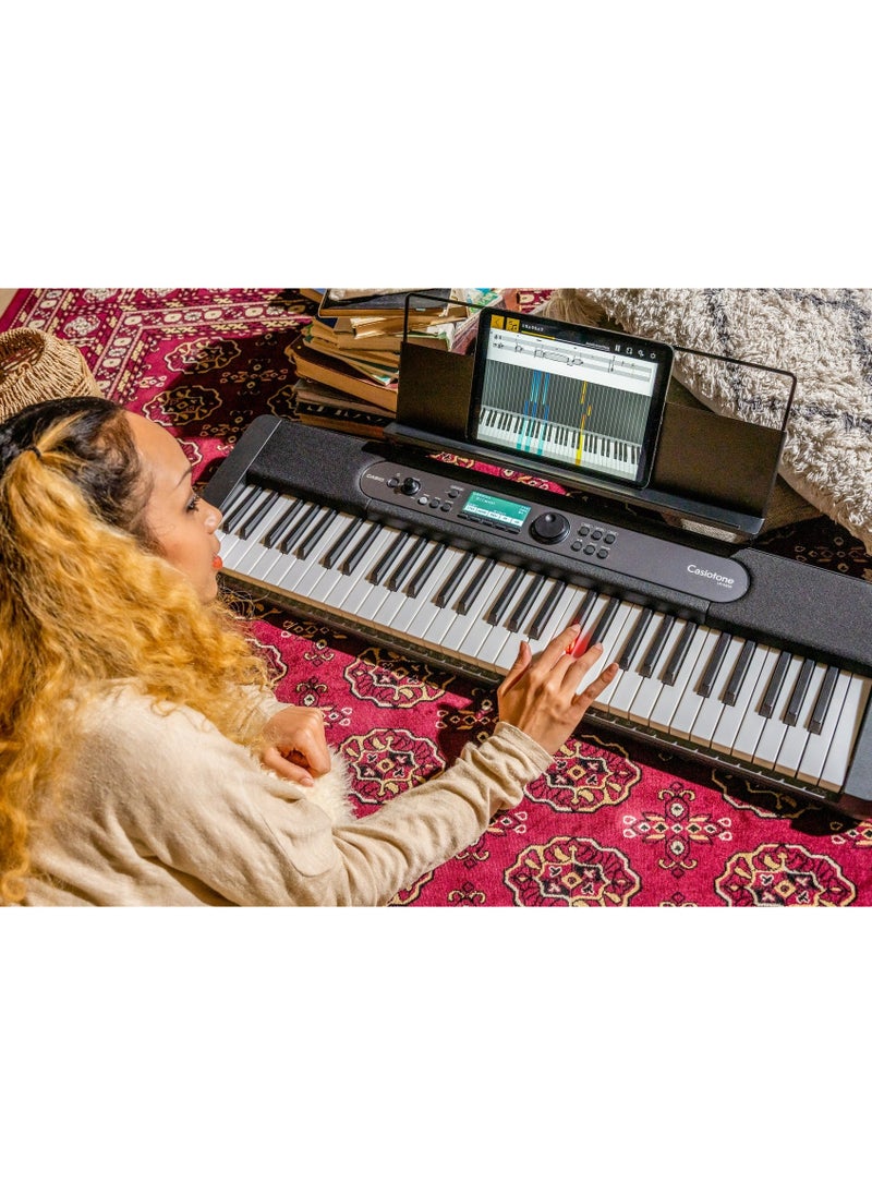 كاسيو - LK-S450 أورج تعليمي - بيانو بمفاتيح مضيئة - 600 نغمة - 200 إيقاع، مع محول طاقة - Image 1