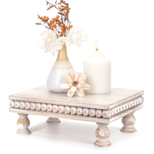 EOSAHR Pine Wood Display Riser for Home Decor – Rustic Pedestal Stand for Showcasing New House Essentials, Soap Holder or Coffee Table Accents – Perfect Modern Boho Chic Decor (Light-Natural) - Image 1