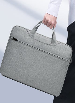 15.6 Inch Waterproof Laptop Bag Shockproof Fleece Lined Laptop Sleeve Case Slim Lightweight Travel Handbag With Luggage Strap Multi Pocket Protective Notebook Cover For Men Women HP Asus Acer Dell Lenovo - view 2