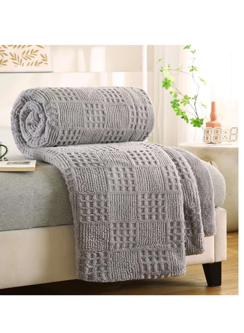 بطانية مخملية الملمس - بطانية فائقة النعومة - مريحة من الفلانيل الفاخر | مقاس كينج ٢٣٠ × ٢٠٠ سم