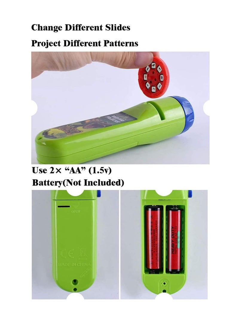 Generic - Children's Projector Toy Educational Science Set Wall Ceiling Tent Flashlight Toddler Flashlight Gift for Boys Girls (Beast) - Image 1