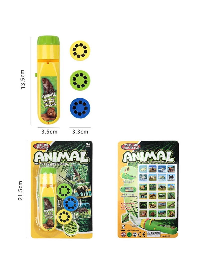 Generic - Children's Projector Toy Educational Science Set Wall Ceiling Tent Flashlight Toddler Flashlight Gift for Boys Girls (Beast) - Image 1