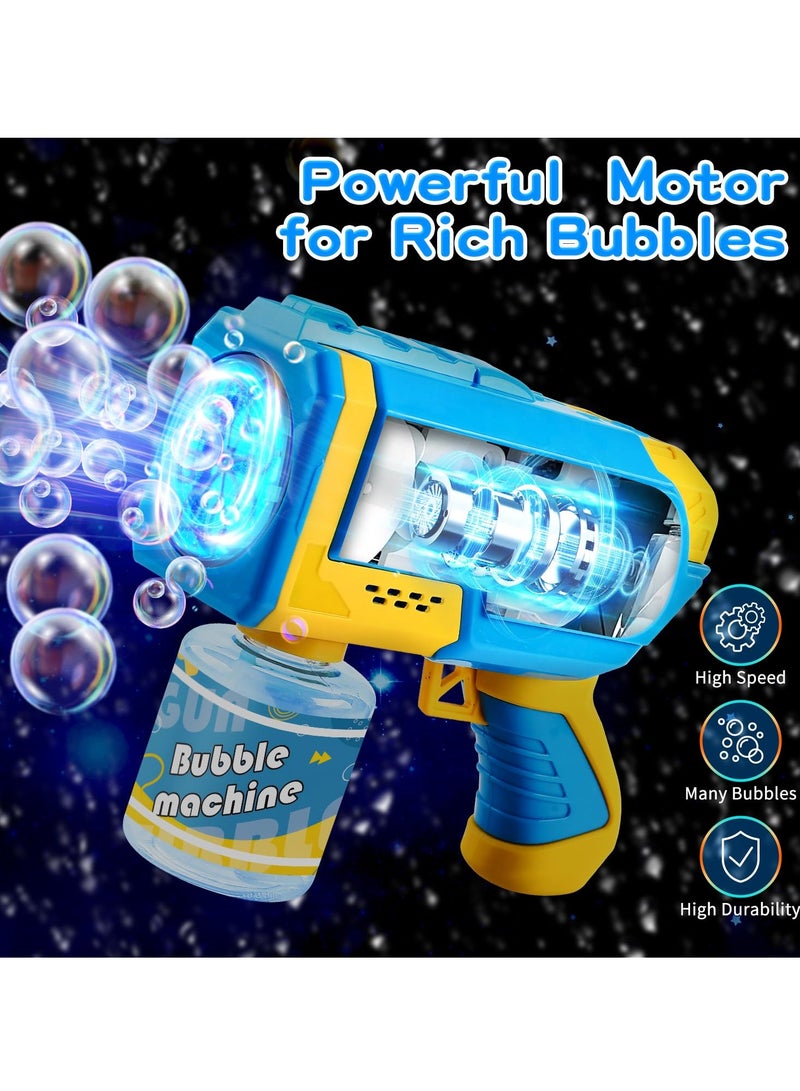 EagleStone EagleStone 2 Pack Bubble Gun Machine for Kids, Automatic Light Up Bubble Blower with 4 Bottles 10 Bags Refill Solution, Bubble Guns Blaster for Toddlers, Outdoor Toys Gifts, Wedding Easter Party Favor - Image 4