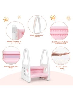 Hihonor Baby Potty Training Step Stool, Pink  - Image 2