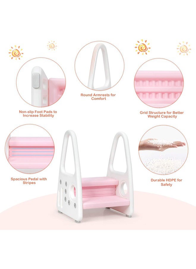 Hihonor Baby Potty Training Step Stool, Pink  - Image 2