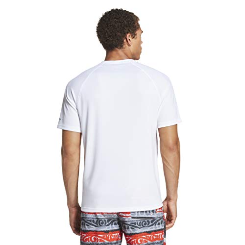 Speedo Men's Uv Swim Shirt Short Sleeve Regular Fit Solid White - Image 2