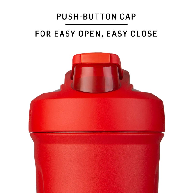 BlenderBottle Strada Shaker Cup Insulated Stainless Steel Water Bottle with Wire Whisk, 24-Ounce, Pink - Image 2