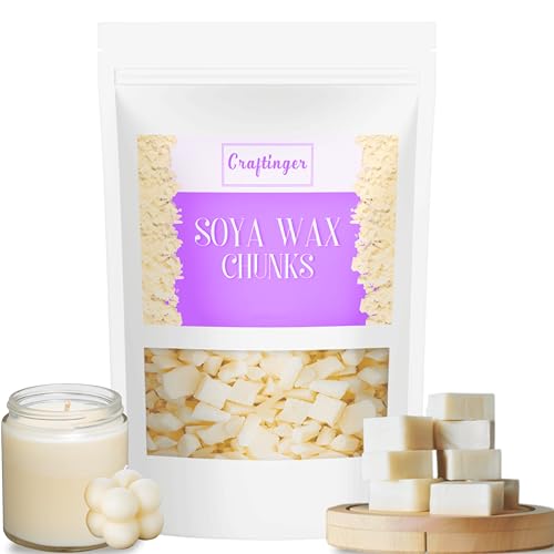 Craftinger Soy Wax Flakes for Candle Making | 100% Natural Soy Wax | Eco-Friendly, Clean-Burning, and Easy to Use (1, Kilograms) - Image 1