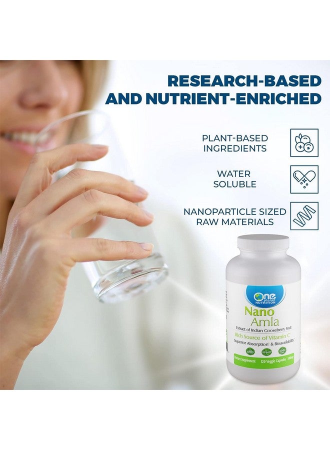 One Planet Nutrition Nano Amla 500 mg Veggie Capsules (120 Servings), Amla Fruit Extract, High in Vitamin C for Collagen Production & Immune Support, Non-GMO, Vegan, Gluten-Free - Image 5