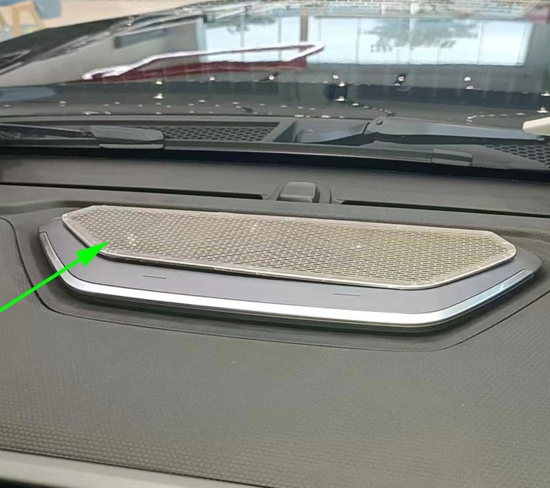 Generic BIANRUN Car Speaker Trim Cover for Jetour T2 2023+ Stainless Steel Frame Metal Mesh Grill Cover Audio Protective Accessories,Instrument-panel-horn-cover-1pcs  - Image 2