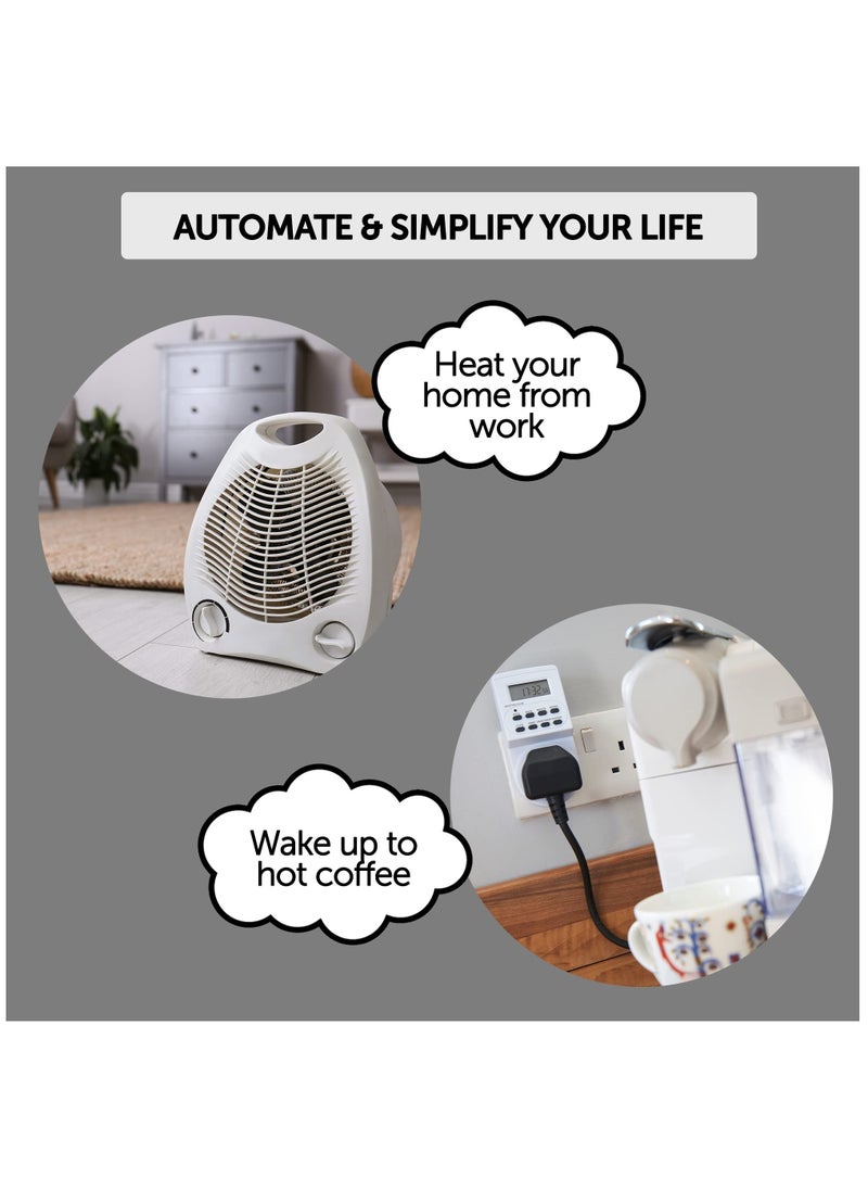 Generic - 24-Hour Programmable Digital Timer Plug - Energy-Saving Electric Switch with Random Mode - 240V 3-Pin Plug-In Timer Socket for Convenient Time Control - Image 1