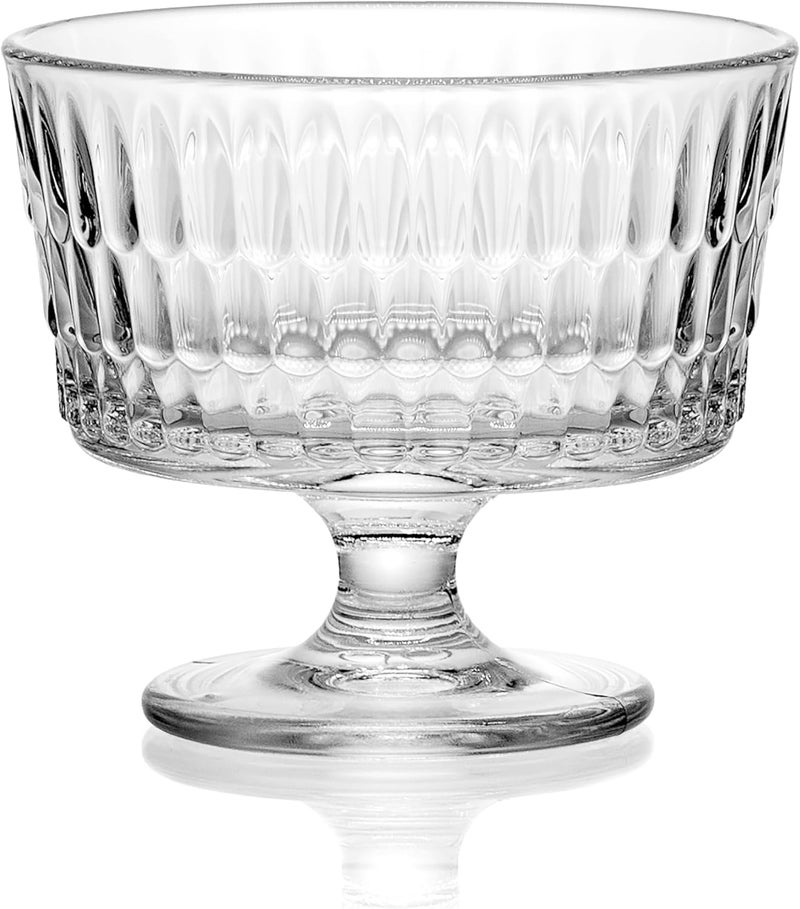 bellemax 300ML Ice Cream Glasses Cups Dishes for Desserts, Milkshake,Fruit and Pudding Glass Serving Bowls, Perfect for Home, Restaurants and Parties Dishwasher Safe (Set of 6) (BX-03) - Image 4