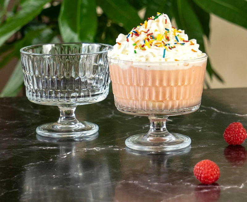 bellemax 300ML Ice Cream Glasses Cups Dishes for Desserts, Milkshake,Fruit and Pudding Glass Serving Bowls, Perfect for Home, Restaurants and Parties Dishwasher Safe (Set of 6) (BX-03) - Image 3