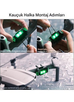 Qasul 2 Pieces Mini LED Flashing Light 7 Colors Anti-Collision Lighting for Night Safety  - Image 4