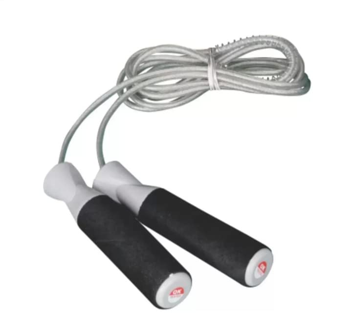 ANTINA Skipping-steelwire Rope Jump Skipping Rope for Men, Women, Weight Loss, Kids, Girls, Children, Adult - Best in Fitness, Sports, Exercise, Workout (Grey) - Image 4
