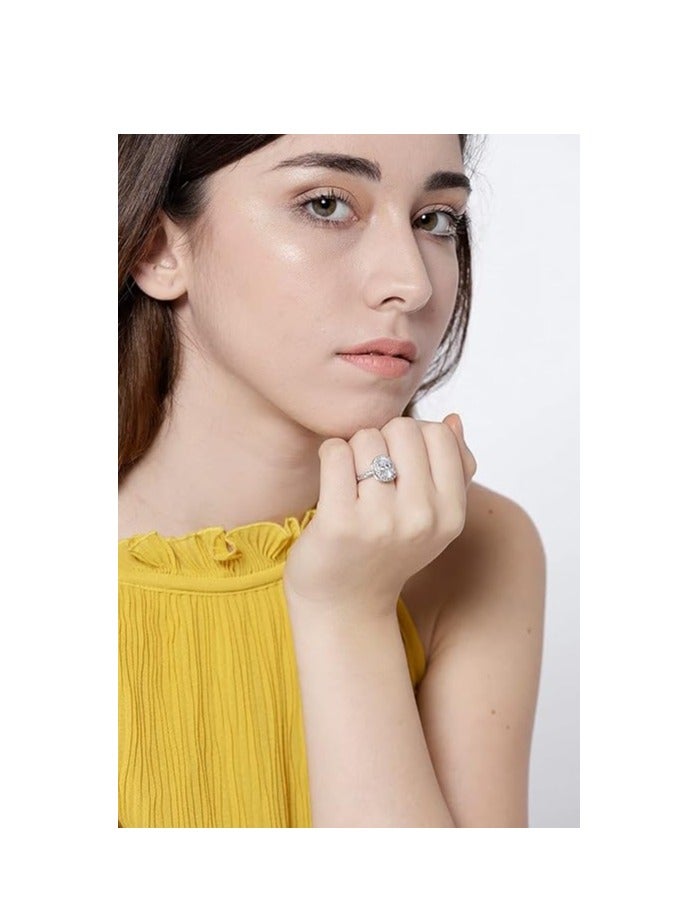 YouBella Solitaire Crystal Jewellery Silver Plated Ring For Women (Silver)(Ybrg_20019) - Image 5