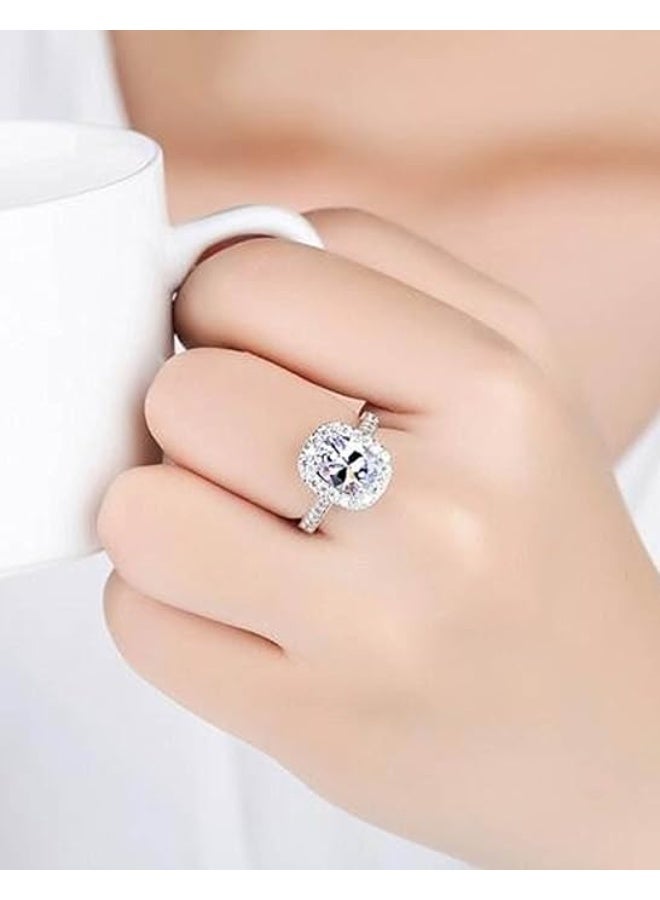 YouBella Solitaire Crystal Jewellery Silver Plated Ring For Women (Silver)(Ybrg_20019) - Image 4