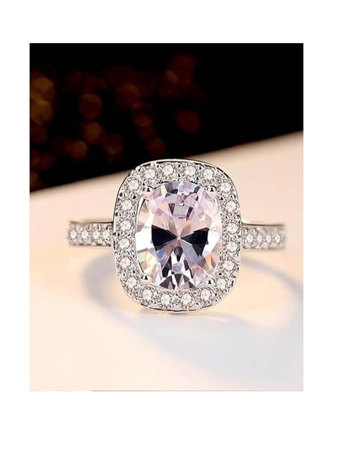 YouBella Solitaire Crystal Jewellery Silver Plated Ring For Women (Silver)(Ybrg_20019) - Image 2