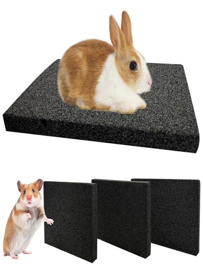 Hamiledyi Rabbit Scratch Foot Pads - 4 Pcs Small Animal Lava Grinding Teeth Stone for Bunny, Hamster, Guinea Pig, Rat, Gerbil, Chinchilla & Hedgehog - Image 1