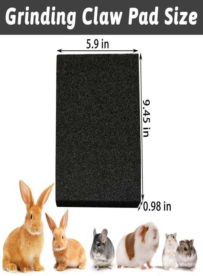 Hamiledyi Rabbit Scratch Foot Pads - 4 Pcs Small Animal Lava Grinding Teeth Stone for Bunny, Hamster, Guinea Pig, Rat, Gerbil, Chinchilla & Hedgehog - Image 2