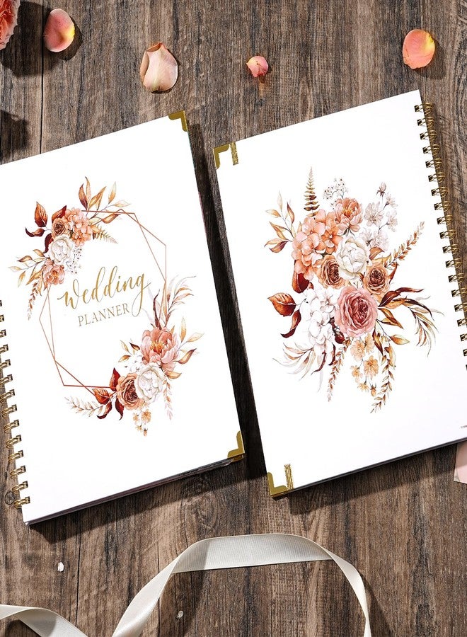 Lortarl Wedding Planner Book and Organizer for the Bride - Planning With Tabbed Sections, 8.5" x 11", Hardcover, Metal Corner, 5 Inner Pockets, Sticker - Image 2