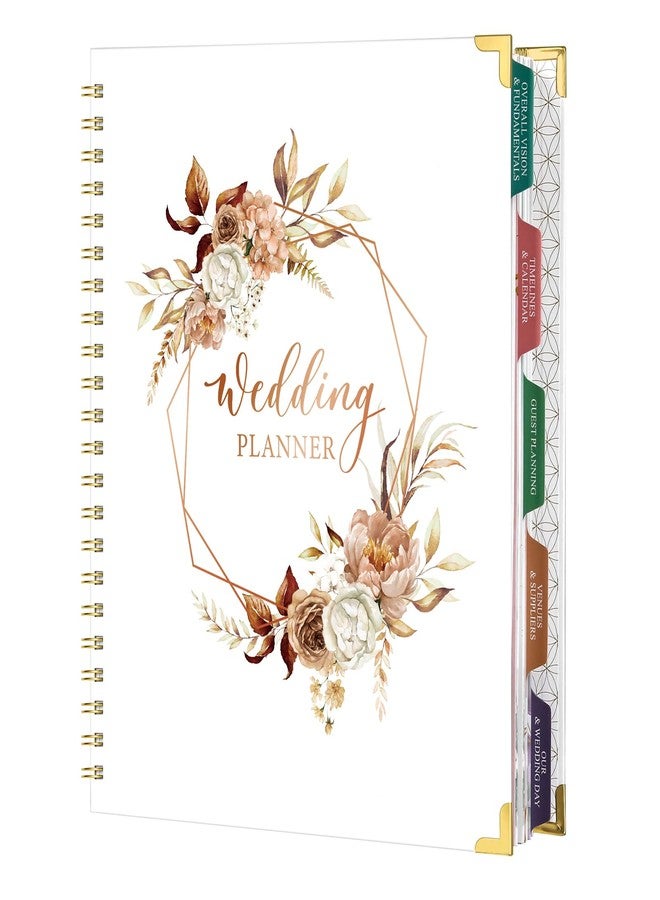 Lortarl Wedding Planner Book and Organizer for the Bride - Planning With Tabbed Sections, 8.5" x 11", Hardcover, Metal Corner, 5 Inner Pockets, Sticker - Image 1