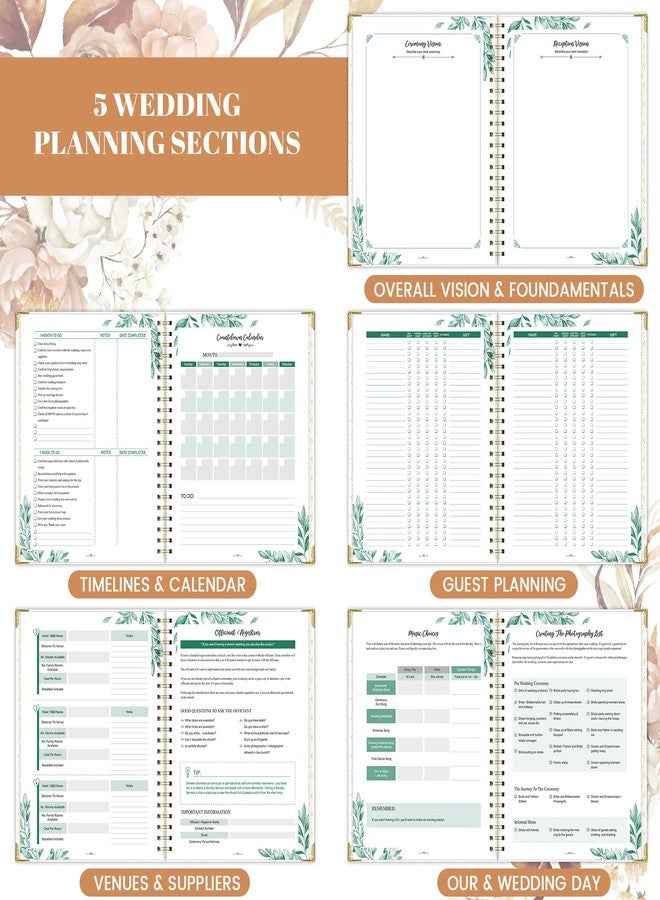 Lortarl Wedding Planner Book and Organizer for the Bride - Planning With Tabbed Sections, 8.5" x 11", Hardcover, Metal Corner, 5 Inner Pockets, Sticker - Image 4