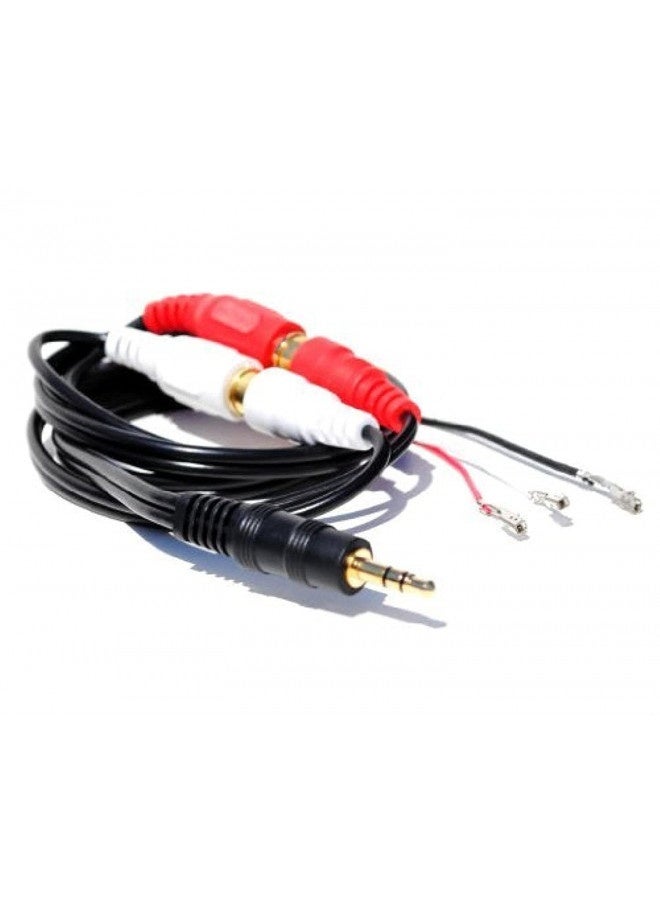 Custom Install Parts Factory Radio Stereo Auxiliary Aux 3.5Mm Mp3 Audio Input Adapter Cable Compatible With Mitsubishi 2003-2012 (Lancer, Eclipse, Galant, Endeavor, Outlander, Grandis, Lancer Evolution, Triton, Spyder)