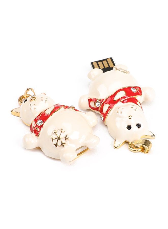 Snow Bear Flash Drive C9499-128GB-1 Beige/Red/Gold