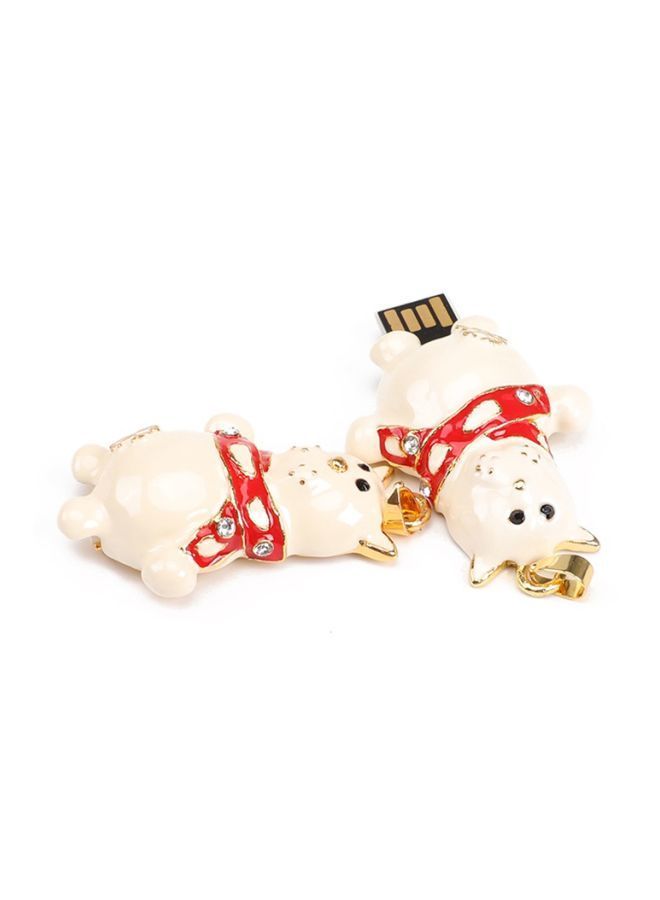 NIBEMINENT Snow Bear Flash Drive C9499-128GB-1 Beige/Red/Gold  - Image 3