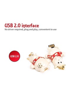 نيبمينينت فلاش درايف بشكل دب الثلوج C9499-128GB-1 بيج/ أحمر/ ذهبي  - Image 5