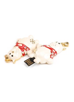 نيبمينينت فلاش درايف بشكل دب الثلوج C9499-128GB-1 بيج/ أحمر/ ذهبي  - Image 2