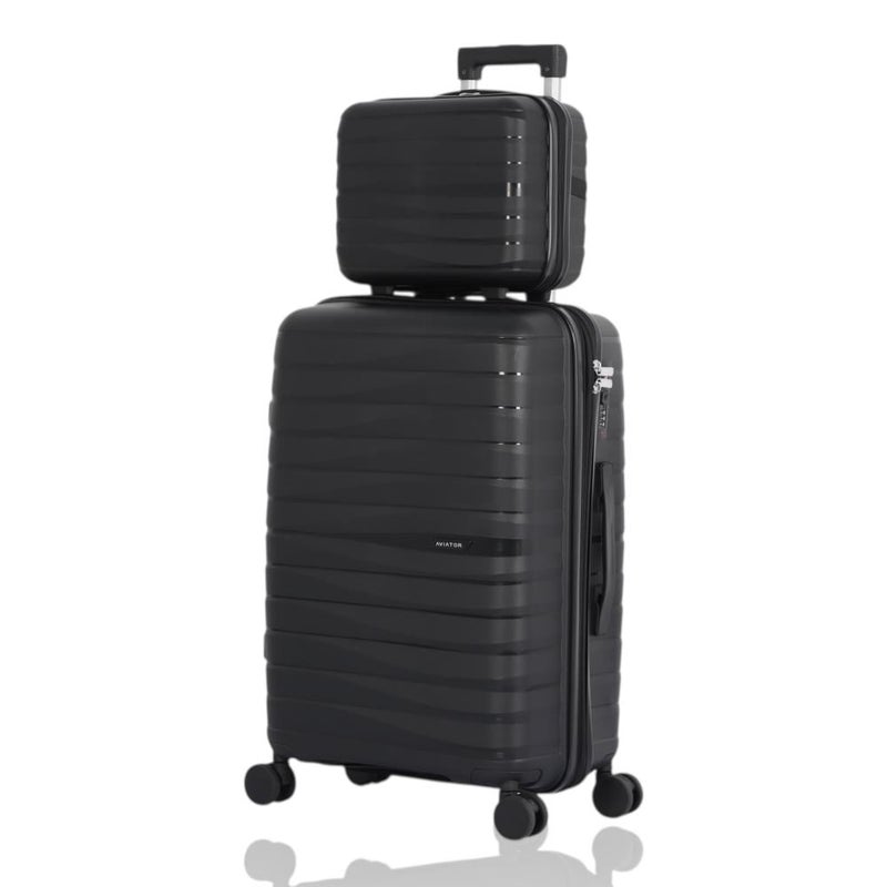أفياتور طقم حقائب سفر فاخر ومتكامل – 5 قطع من AVIATOR مصنوع من البولي بروبلين المقاوم للكسر متانة عالية – تصميم عصري – أداء مثالي في كل رحلة - Image 3