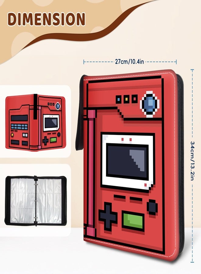 Wazzio 900 Pocket Game Card Binder, Trading Card Storage Album with 50 Durable 9-Pocket Pages, Game Design on Pocket Card Packs, Thanksgiving Christmas Birthday Gifts for Gamer Lover Collector's Album - Image 3