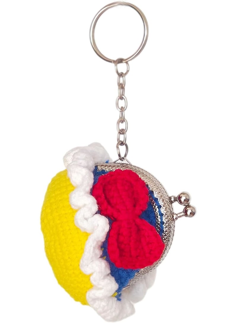 Barakah Small Crochet Purses, Handmade Mini Coin Purse with Crochet Bow Dress, Cute Pouch for Storing Coins, Small jewelry, Earphones, or Trinkets, Coin Holder for Women and Girls - Image 1