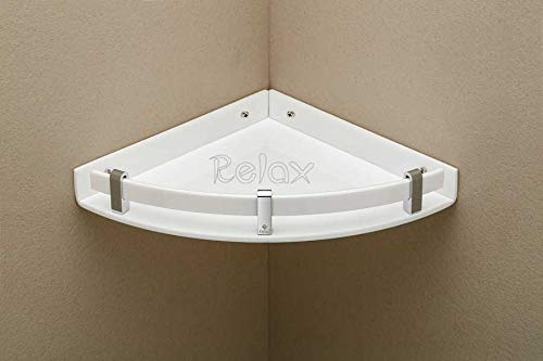 Relax New Corner Acrylic ShelfAcrylic Chrome Unbreakable Corner Acrylic Wall Shelf Number of Shelves 1 New r116 10 10 inches 5mm Thickness - Image 2