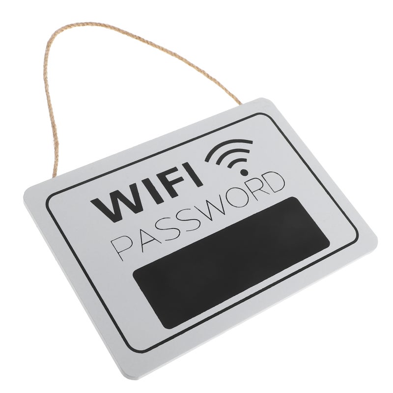 WIFI Sign for Business Plaque Home Decor Reusable Wood Network Password Display Sign for Guests for Hotels and Offices - Image 1