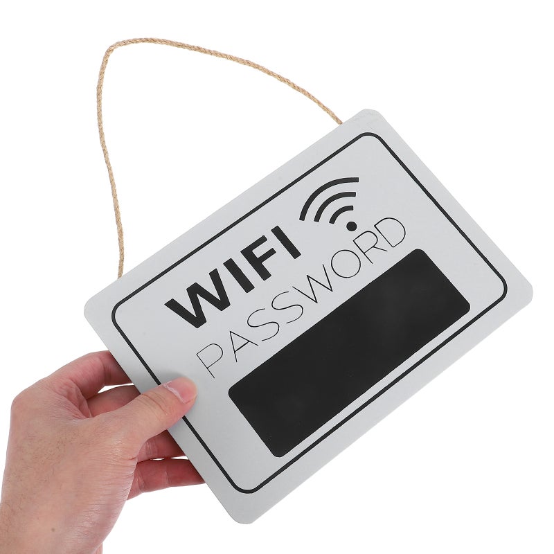 WIFI Sign for Business Plaque Home Decor Reusable Wood Network Password Display Sign for Guests for Hotels and Offices - Image 3