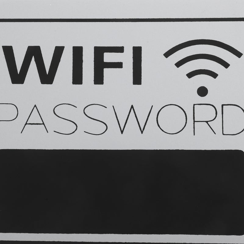 WIFI Sign for Business Plaque Home Decor Reusable Wood Network Password Display Sign for Guests for Hotels and Offices - Image 2