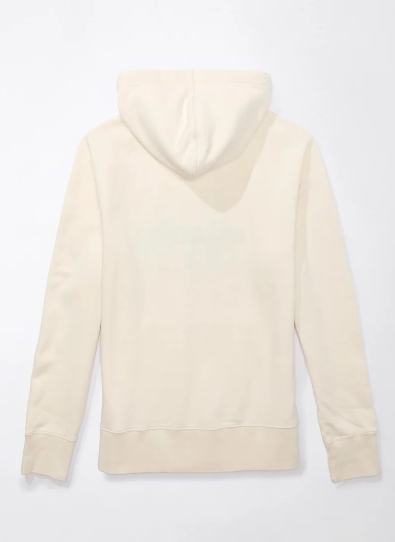 امريكان ايجل Plaid Applique Graphic Drawstring Pullover Hoodie