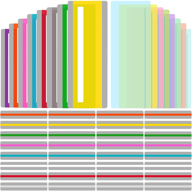 Heetobcos 48 Pieces Guided Reading Strips with 3 Styles Highlight Bookmarks Reading Ruler Reading Tracking Colored Overlays Strips Assorted Colors Helps with Dyslexia - Image 1