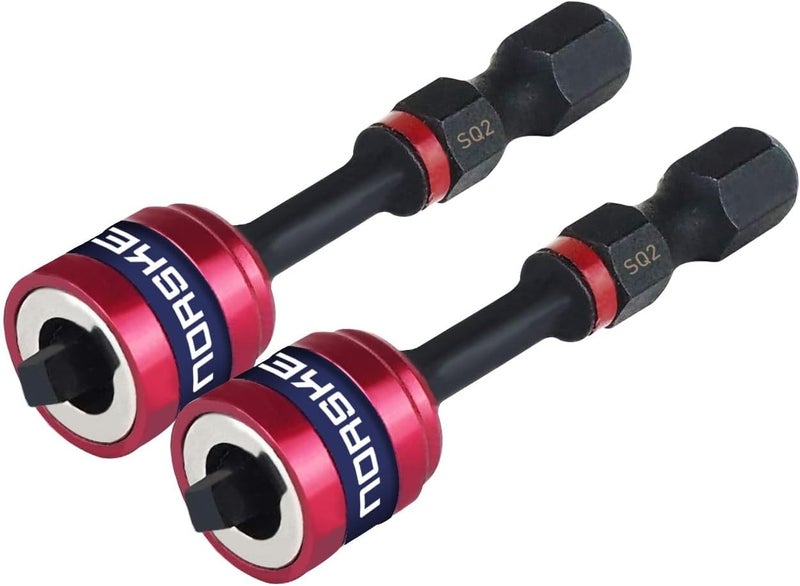 Norske Tools NIBCI330 Magnetic Float Collar Screw Holder No.2 SQ (2pc Carded) Impact Rated for Heavy Duty Use - Image 1