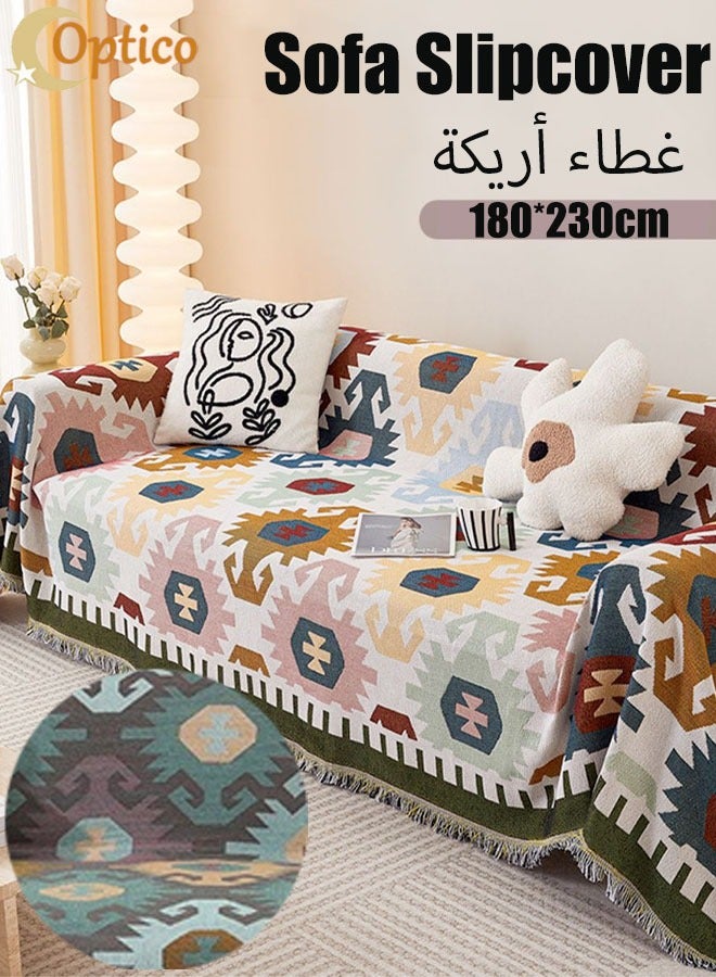 أوبتيكو أريكة سليبيكوفر 3 أريكة مقاعد غطاء الأريكة الجانبية المزدوجة تغطي الأزياء على غرار الشمال تاسيل تاسيل أريكة المنسوج - Image 1