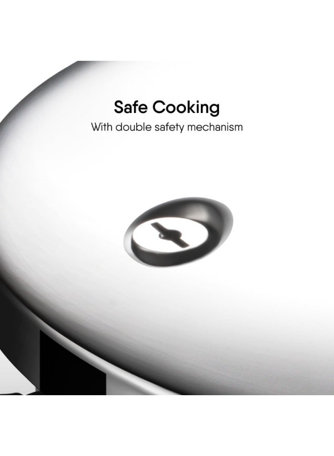 ستال طنجرة ضغط ثلاثية من ستال إكسبريس، واسعة، تعمل بالحث، سعة 2.5 لتر، بغطاء خارجي، متوافقة مع مواقد الحث والغاز، ضمان 5 سنوات - Image 3