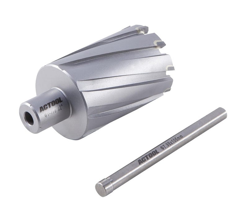 ACTOOL 1-7/8'' Diameter x 2'' Depth of Cut Carbide Tipped TCT ANNULAR Cutter with 3/4'' Weldon Shank - Image 3