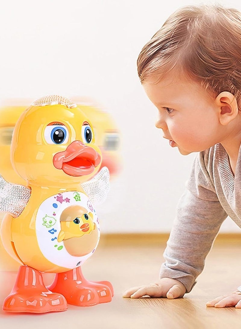 Bukela Interactive Dancing Duck Toy with Lights and Music, Singing Swaying Duck Baby Toys with Moving Eyes and Flashing Wings, Fun Musical Crawling Walking Development Toy for Toddlers - Image 2