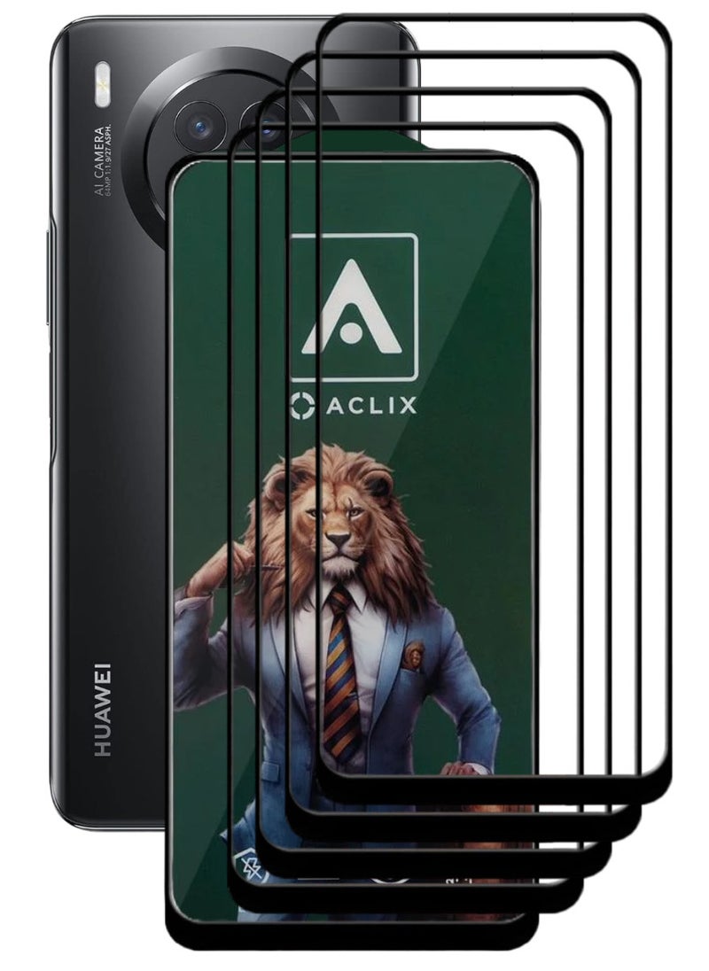 ACLIX 4 Pieces Antistatic ESD Dustproof Premium Quality High Definition Tempered Glass Screen Protector Designed For Huawei nova 8i - Image 1