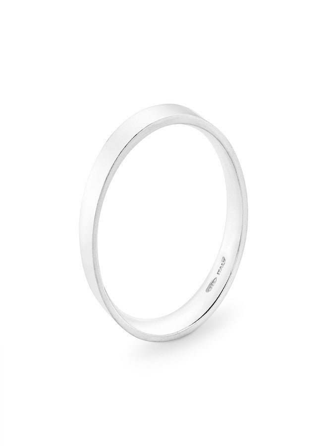 Miabella 925 Sterling Silver Flat Comfort Fit Band Ring for Women and Men 2mm, 4mm, 6mm Made in Italy (4mm, 7) - Image 2