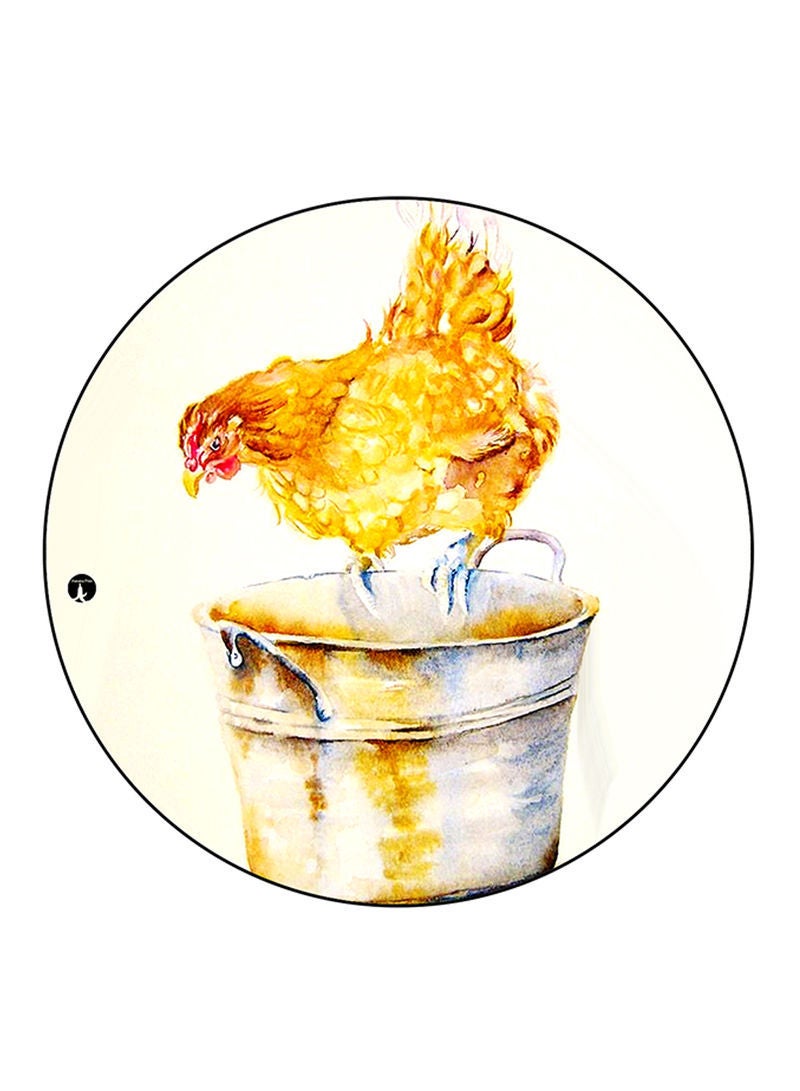 RKN Chicken Printed Mouse Pad  Multicolour
